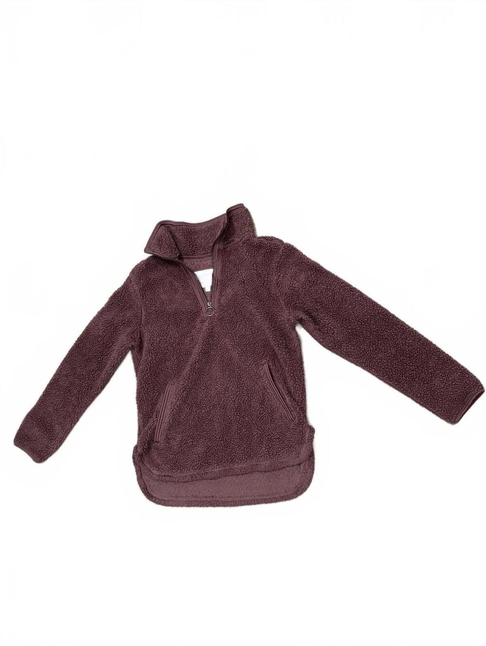 Cozy Sherpa Women's Small Brown Sherpa Pullover Fleece Jacket